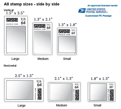 standard postage stamp size.